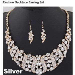 New Three piece statement necklace and earrings